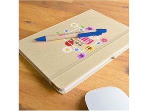 Promotional Cirro PU Natural Notebooks (A5) Mit Stift
