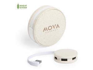 Werbeartikel Weizenstroh USB Hubs