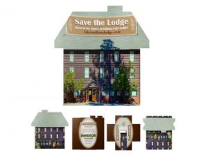 Werbeartikel Magic Loop Faltkarten (Haus 86 x 90mm)