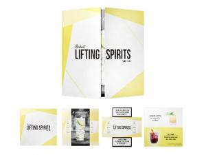 Werbeartikel Magic Loop Faltkarten (Quadrat 90x90mm)