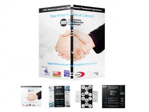 Werbeartikel Magic Loop Faltkarten (Quadrat 200x200mm)