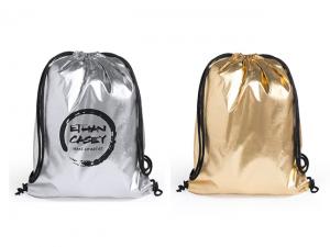 Werbeartikel Silver And Gold Drawstring Backpacks