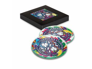 Promotional Round Full Colour Glass Coaster Sets (Set Of 2)