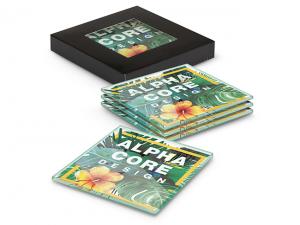 Werbeartikel Full Colour Glass Coaster Sets (Set Of 4)