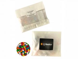 Werbeartikel Eco Kraft Paper Bags Filled With Chewy Fruit (50g)