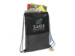 Werbeartikel Recycled Zippered Drawstring Backpacks
