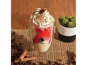 Werbeartikel Becher aus Borosilikatglas mit optionalem Bambusdeckel (450 ml)