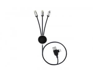 Werbeartikel 3-In-1 LED RPET Charging Cables (120cm)