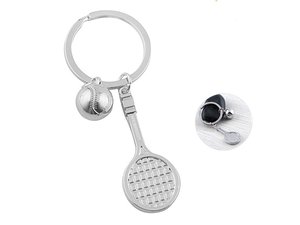Promotional Tennis Racket Shaped Metal Key Rings