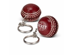 Promotional Cricket-Ball-Schl&uuml;sselanh&auml;nger