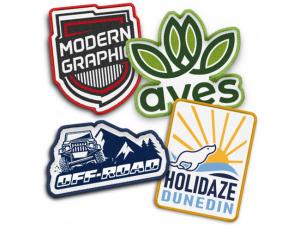 Werbeartikel Vollst&auml;ndig individualisierbare gewebte Aufn&auml;her