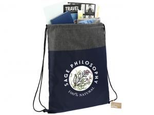 Werbeartikel Trendy Graphit Recycelte Kordelzugtaschen