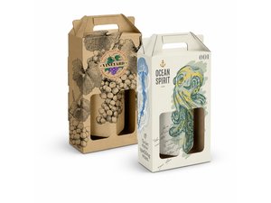 Promotional Doppelte Weinpr&auml;sentationsboxen mit Tragegriff