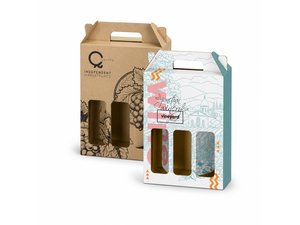 Promotional Dreifach intelligente Weinpr&auml;sentationsboxen mit Tragegriff