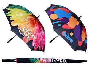 Vollfarbige Golf-Regenschirme mit Etui