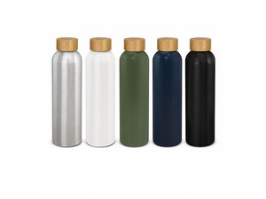 Promotional Aluminiumflasche Bambusdeckel (600ml)
