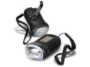 Werbeartikel Dynamo Solar-Taschenlampe