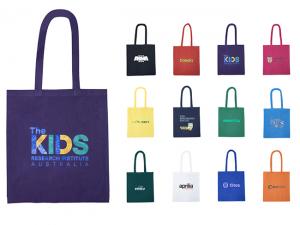 Werbeartikel Baumwolltragetaschen (50 % recyceltes RPET 140GSM)