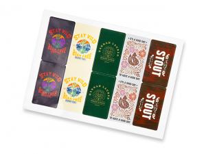 Werbeartikel Rechteckige Hochglanz-Aufkleberb&ouml;gen