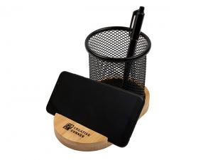 Bambus-Stifthalter Und Handyhalter