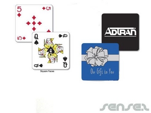 Werbeartikel square shaped playing cards