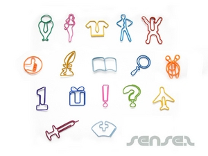 Werbeartikel B&uuml;roklammern in verschiedenen Formen