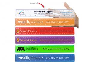 Werbeartikel 30cm transparent Herrscher