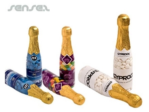 Werbeartikel Champagne-Flasche Lolly Container