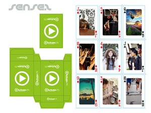 Promotional Spiel Karten -Vorder und Rueckseite bedruckt