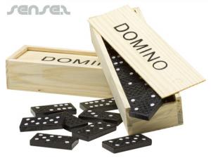 Werbeartikel Domino-Sets in Holzkisten