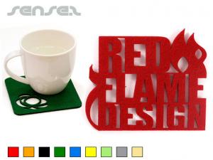 Werbeartikel Individuell geformte Filz-Untersetzer