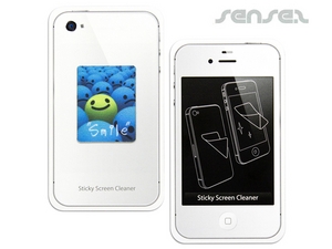 Werbeartikel Microfaser iPhone oder iPad Aufkleber