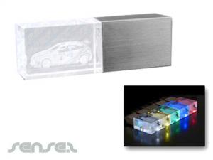 Promotional LED Glasblock USB Sticks (4GB)