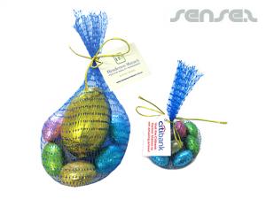 Werbeartikel Easter Eggs in Mesh-Taschen