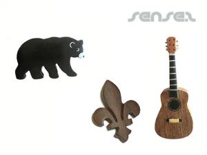 Werbeartikel Individuell geformte h&ouml;lzerne Magnete