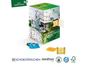 Werbeartikel Adventskalender Geschenkboxen gef&uuml;llt mit Ritter Sport Mini Pralinen